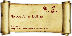 Molcsán Edina névjegykártya