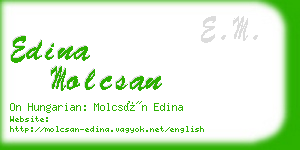 edina molcsan business card